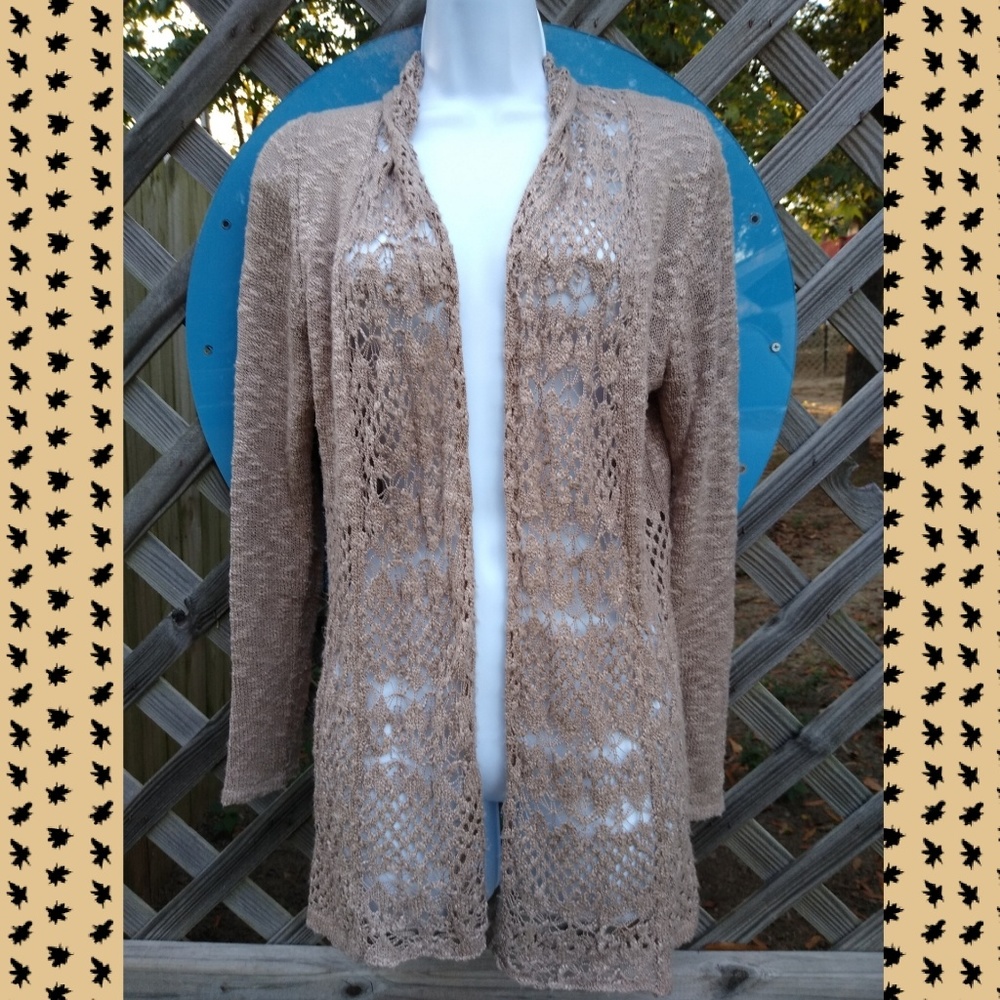 BELLDINI delicate open crochet cardigan